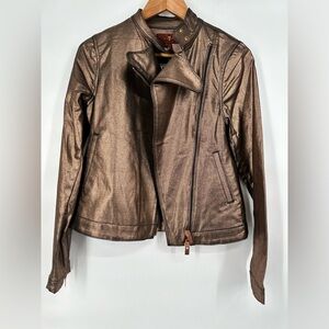 NWT 7 for All Mankind Metallic Bronze Copper Jacket
